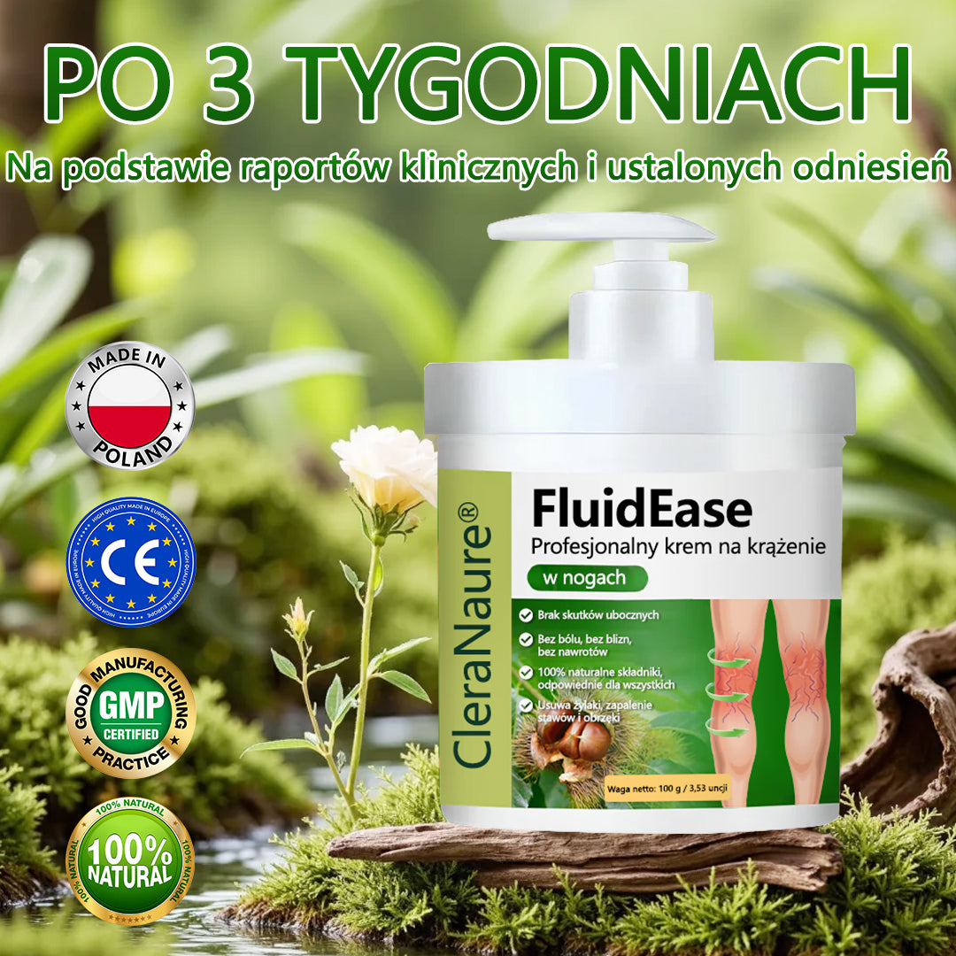 🌿Pożegnaj się z opuchniętymi, bolącymi nogami – CleraNaure® FluidEase Profesjonalny krem na krążenie w nogach przynosi prawdziwą ulgę! ✨🦵
