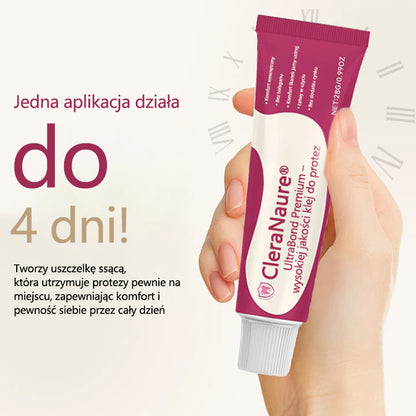 🔥CleraNaure® UltraBond Premium Klej do protez dentystycznych 🔥 Klinicznie udowodniona przyczepność na 4 dni dla bezpiecznego, komfortowego i bezpiecznego klejenia protez bez cynku 🦷