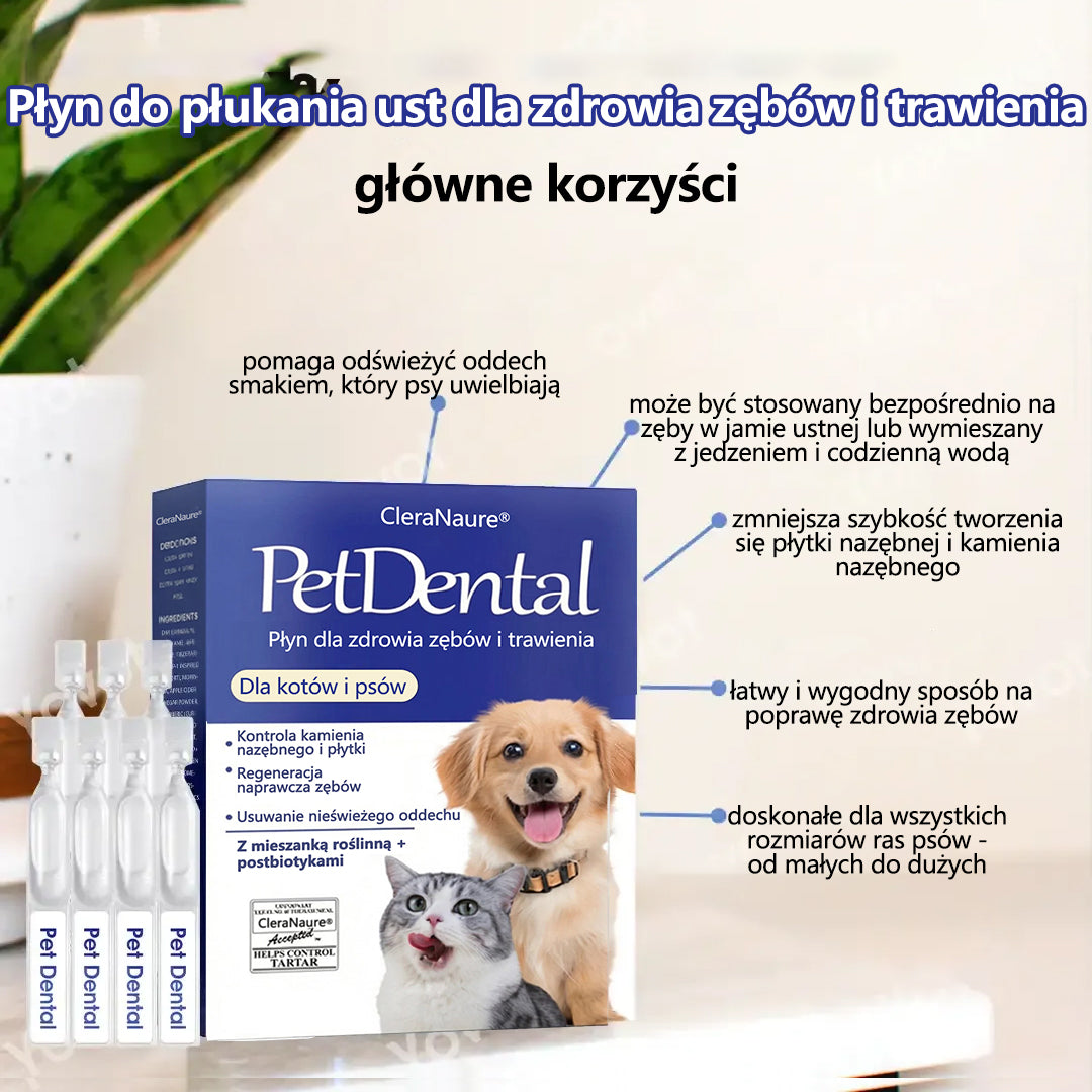 🥇[Oficjalny sklep] CleraNaure® Płyn do pielęgnacji jamy ustnej dla zdrowia zębów i trawienia zwierząt – Odświeża oddech, usuwa kamień nazębny, wspomaga regenerację dziąseł i stabilizuje zęby (dla kotów i psów) – Oszczędź 80% już dziś!