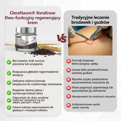 💎 CleraNaure® Keraerase Krem Odnowy o Podwójnym Działaniu - Krem z podwójnym działaniem do regeneracji skóry💎
