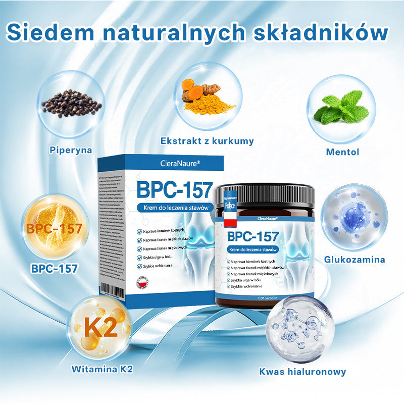 🥇CleraNaure® BPC-157 Krem do Leczenia Stawów🦴 Leczy Artretyzm, Neuropatię, Reumatyzm, Urazy Sportowe i Więcej