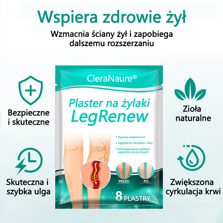 🥇CleraNaure® LegRenew Plaster na żylaki