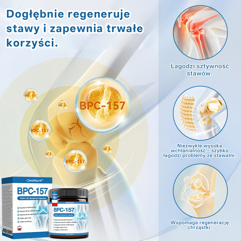 🥇CleraNaure® BPC-157 Krem do Leczenia Stawów🦴 Leczy Artretyzm, Neuropatię, Reumatyzm, Urazy Sportowe i Więcej